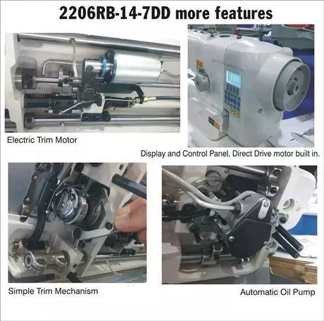 Industrial Sewing Machine Heavy-Duty Triple Feed Walking Foot - Consew 2206RB-14-7-DD