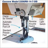 Industrial Sewing Machine Heavy-Duty Triple Feed Walking Foot - Consew 2206RB-14-7-DD