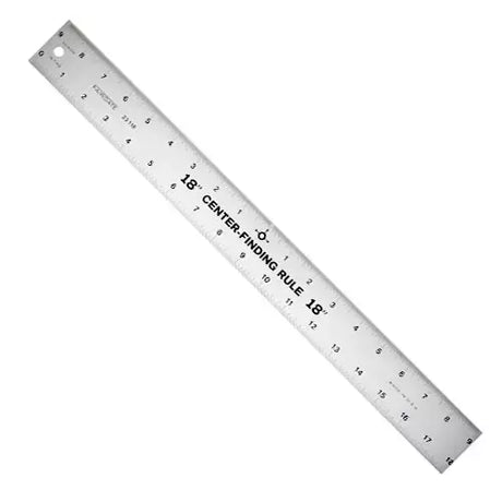 Center Finding Aluminum Ruler for Precise Center Marking - 12"