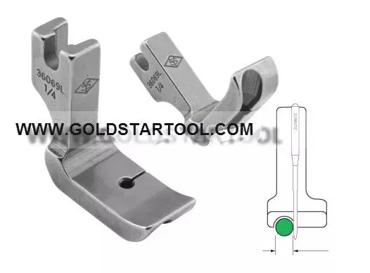 Piping Foot Metal High Shank for Right or Left Side - 1/16" to 1/2"