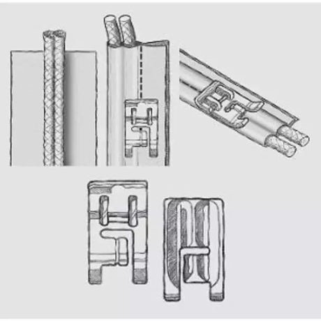 Double Welt Cord Presser Foot for Viking Husqvarna Sewing Machines - 4126271-45