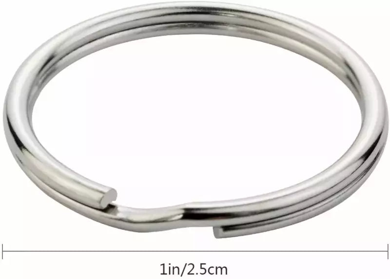 Split Keychain Rings Metal Alloy Durable for Keys & DIY - 20mm / 25mm