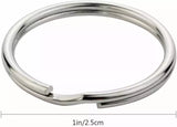 Split Keychain Rings Metal Alloy Durable for Keys & DIY - 20mm / 25mm
