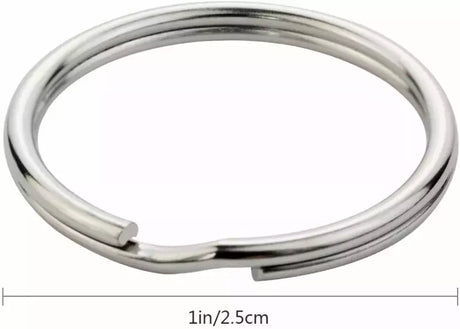 Split Keychain Rings Metal Alloy Durable for Keys & DIY - 20mm / 25mm
