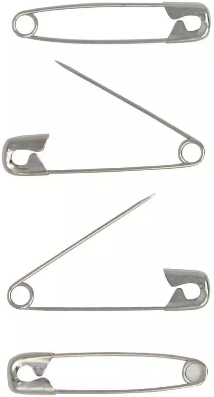 Safety Pins Nickel-Plated Steel Heavy-Duty for Quilting & Crafts - Size #3