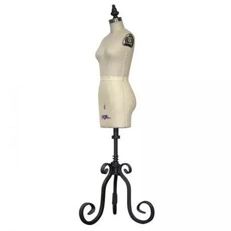 Miniature Half Scale Ladies Dress Form Pinnable Linen - 17 in