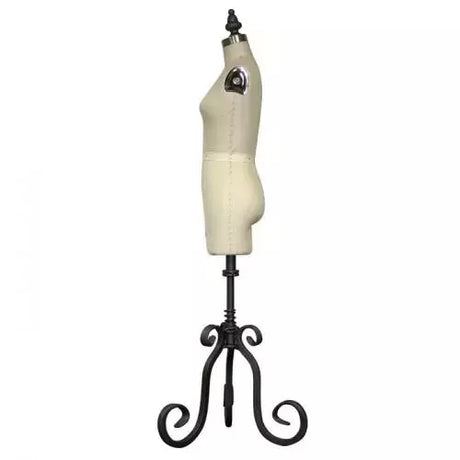 Miniature Half Scale Ladies Dress Form Pinnable Linen - 17 in