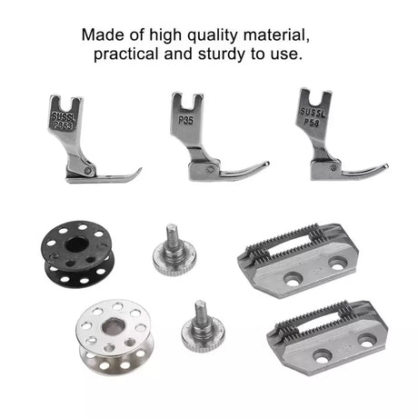 Sewing Machine Spare Parts Kit Durable 27-Piece for Industrial Flat Bed Machines