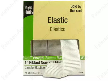 Ribbed Non-Roll Elastic Heavy-Duty Waistband Elastic - Small Roll