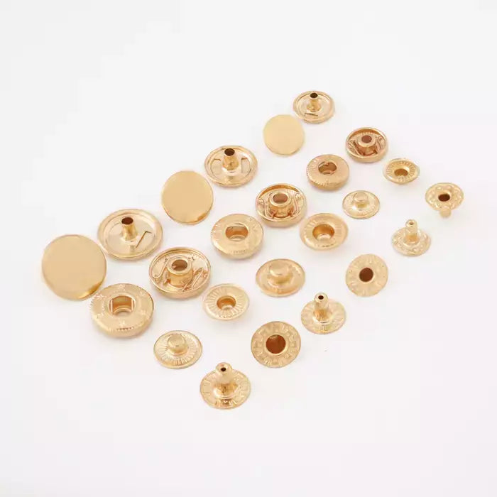 Spring Snaps Iron Durable for Garments & Lightweight Fabrics - 10mm to 15mm