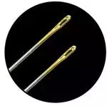 Magnetic Needle Case Gold Plated Sewing Needles - 12 Assorted Hand Needles