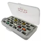 Bobbin Organizer Box Fitted Foam Secure Storage for 28 Bobbins - 7" x 1 1/4" x 1 1/2"