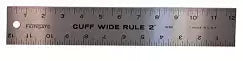 Cuff Width Ruler Calibrated Measuring Tool for Straight-Line Cuffs - 12" x 1-1/4"