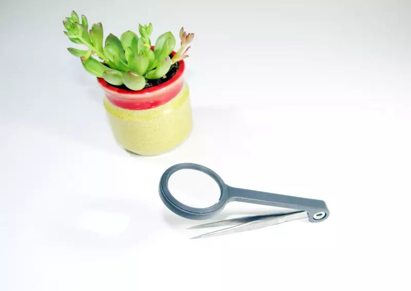 4.5x Magnifier Precision Tweezers for Hobbies and Splinter Removal - 1.2 Inch Lens