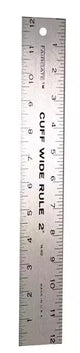 Cuff Width Ruler Calibrated Measuring Tool for Straight-Line Cuffs - 12" x 1-1/4"