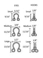 Hook & Eye Nylon Covered Fasteners for Garments - White/Black