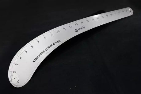 Curve Ruler Aluminum Vary Form Precision for Sewing Pattern Drafting - 12 Inch