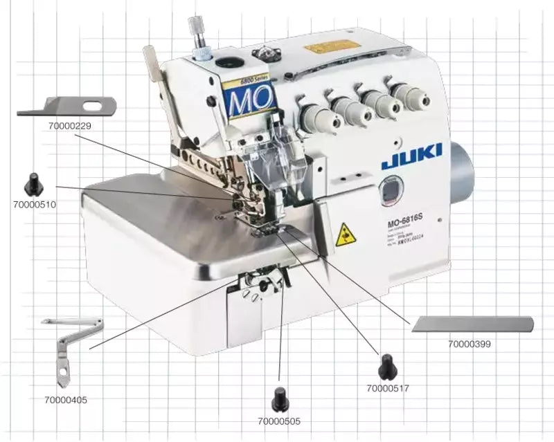 JUKI MO-6800 Spare Parts Kit for Serger Maintenance - OEM Replacement