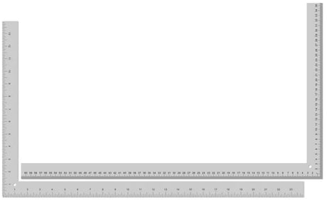 Aluminium L-Square Ruler Precision Measuring Tool - Inch or Metric