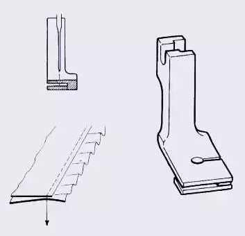 Gathering Presser Foot High Shank for Industrial Sewing Machines - Shirring Tape