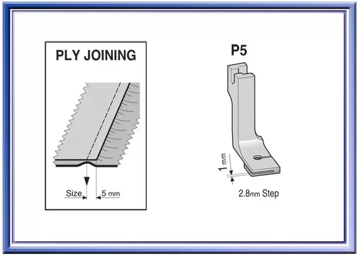Gathering Presser Foot High Shank for Industrial Sewing Machines - Shirring Tape
