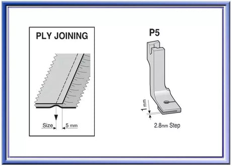 Gathering Presser Foot High Shank for Industrial Sewing Machines - Shirring Tape
