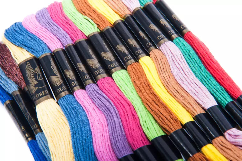 Embroidery Floss 36-Skein Assorted Colors for Cross-Stitch - 8.75 Yards Each