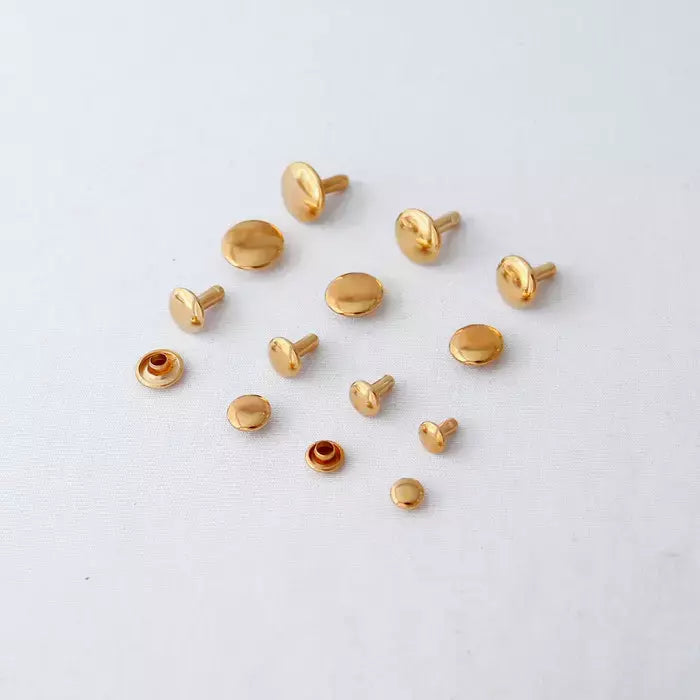 Double-Sided Round Rivets Durable Metal Fasteners for Bags - 6mm