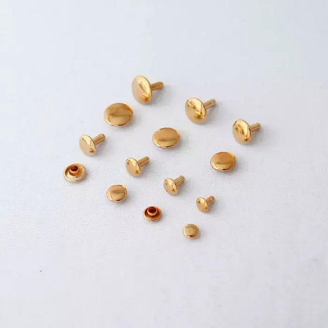 Double-Sided Round Rivets Durable Metal Fasteners for Bags - 6mm