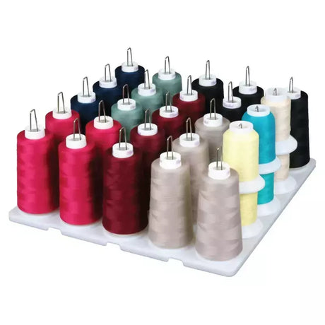 Cone Thread Tray Sturdy Storage for Serger Thread Spools - 25 to 50 Spools