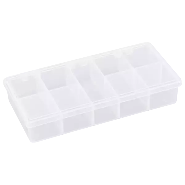 9 Compartment Polypropylene Storage Box - Chemical Resistant Organizer