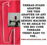 Thread Stand Adapter External Thread Convenience for Big Cone Spools - GS-1748