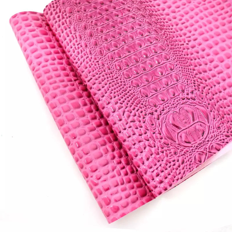 Faux Crocodile Vinyl Upholstery Fabric Glossy 54" Wide - By the Yard