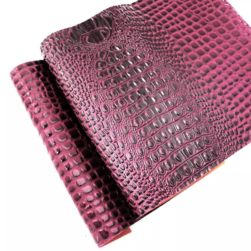 Faux Crocodile Vinyl Upholstery Fabric Glossy 54" Wide - By the Yard