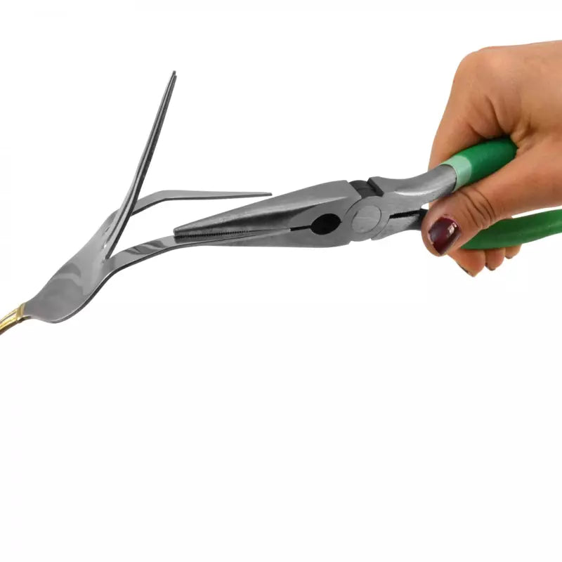 Long Nose Craft Pliers Forged Steel Precision for DIY Projects - 8"