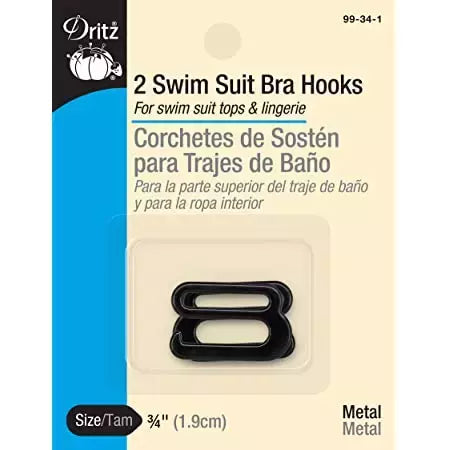 Bra Hooks Durable Replacement Hooks for Swimwear & Lingerie - Pack of 2