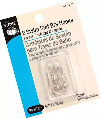 Bra Hooks Durable Replacement Hooks for Swimwear & Lingerie - Pack of 2