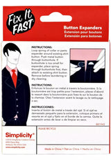 Button Expanders Clip-On Comfort for Collars and Waistbands - 8 pc