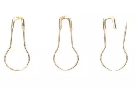 Bulb Safety Pins Heavy-Duty 22mm x 0.65mm - Gold, Silver, Black