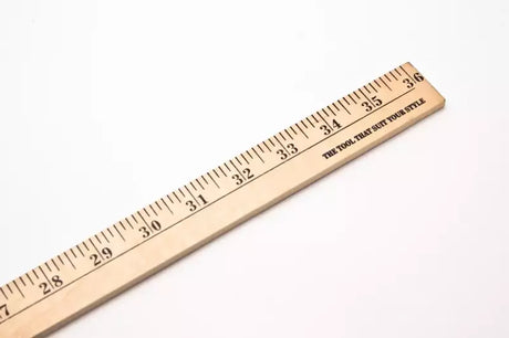 Wood Ruler Durable Measuring Tool for Sewing & Crafting - 12 to 36 in