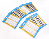 Hook & Eye Nylon Covered Fasteners for Garments - White/Black