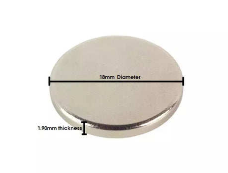 Magnetic Snaps Round Invisible Closure - 18mm x 1.90mm
