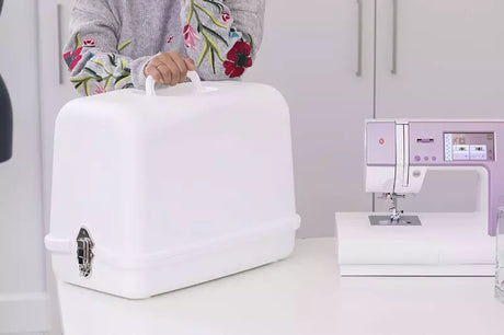 Sewing Machine Hard Carrying Case Impact-Resistant for Free-Arm Portables