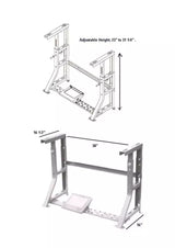 Industrial Sewing Machine Table Frame Adjustable K-Leg - 28 to 34 in