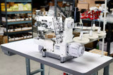 Coverstitch Industrial Sewing Machine 3-Needle Cylinder Bed Direct Drive for Professional Sewing - Kansai Special NR-9803GCC-UTE