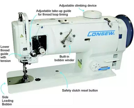 Industrial Sewing Machine Walking Foot Lockstitch with Servo Motor - Consew Premier 1541S-CC