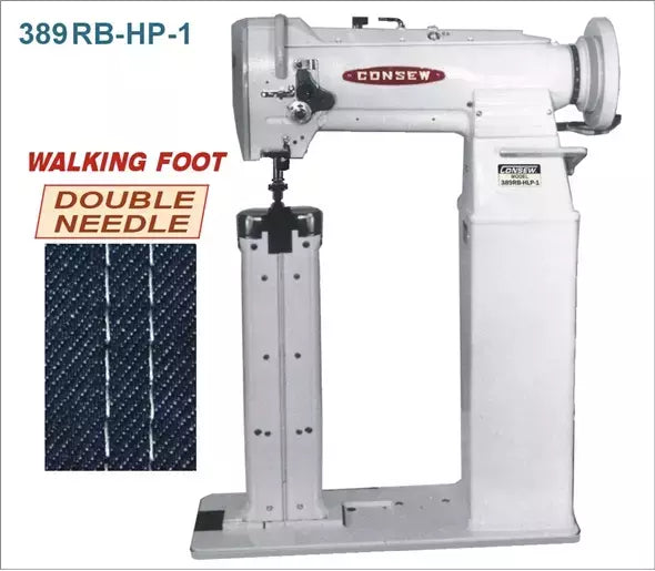 Industrial Sewing Machine High-Speed 2-Needle Walking Foot for Heavy-Duty Stitching - Consew 389RB-HP-1