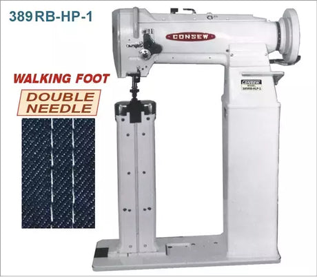Industrial Sewing Machine High-Speed 2-Needle Walking Foot for Heavy-Duty Stitching - Consew 389RB-HP-1