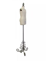 Half Scale Men Dress Form Pin-able Linen for Draping Practice - 17.5 in
