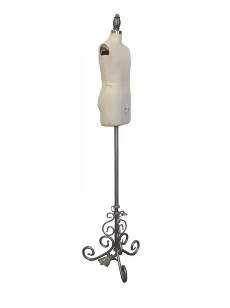 Half Scale Men Dress Form Pin-able Linen for Draping Practice - 17.5 in